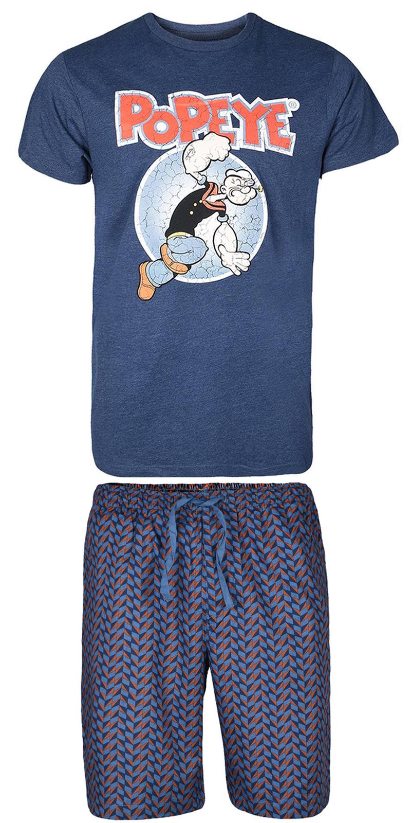 Conjunto de pijamas cortos para hombre mangas cortas ropa de dormir pijamas ropa de salón estilo Popeye - Imagen 12 de 15
