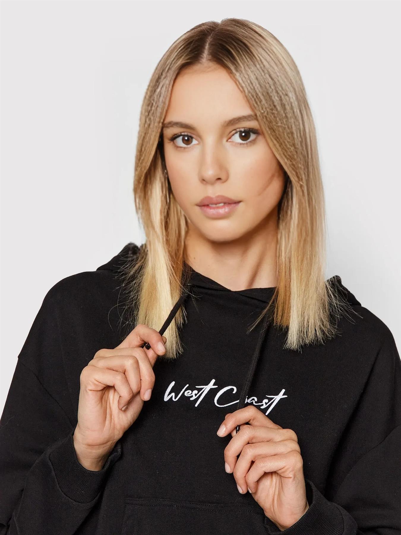 Ladies Cropped Hoodie Top Pullover Crop Top Womens Long Sleeve Plain Sweatshirt - Picture 9 of 20
