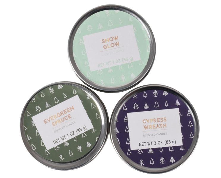 Scented Candles New Set of 3 Festive Christmas Decorative Tin Xmas Gift set - Picture 43 of 99