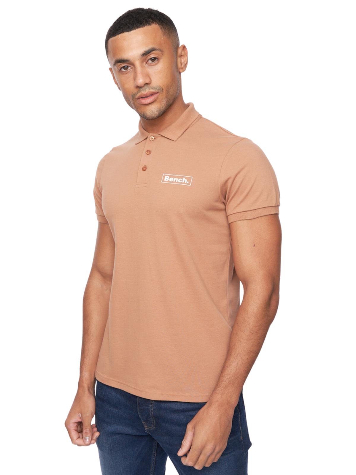 Bench Mens Polo Shirt T-Shirt Short Sleeve Summer Plain Casual