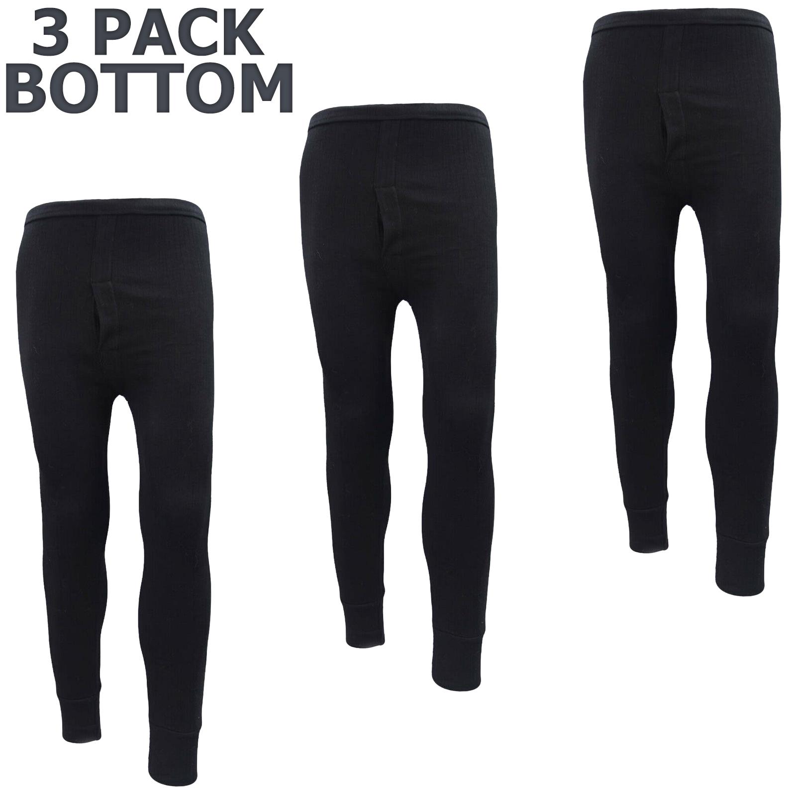 3, 4, 6 Pack Mens Thermal Long Johns Bottoms Winter Warm Underwear Baselayer - Picture 3 of 18