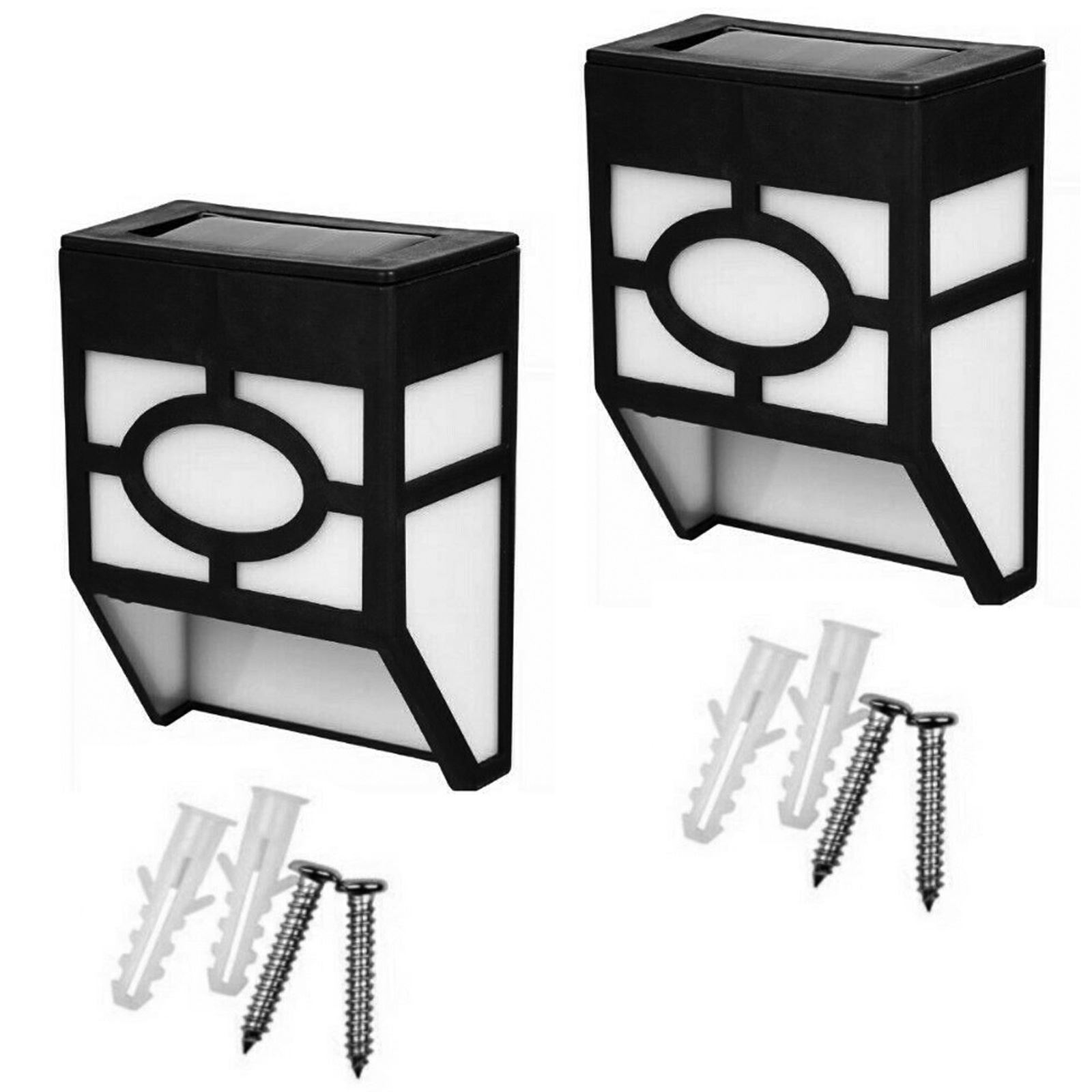 Led Solar Powered Fence Wall Lights Outdoor Garden Patio Door Step