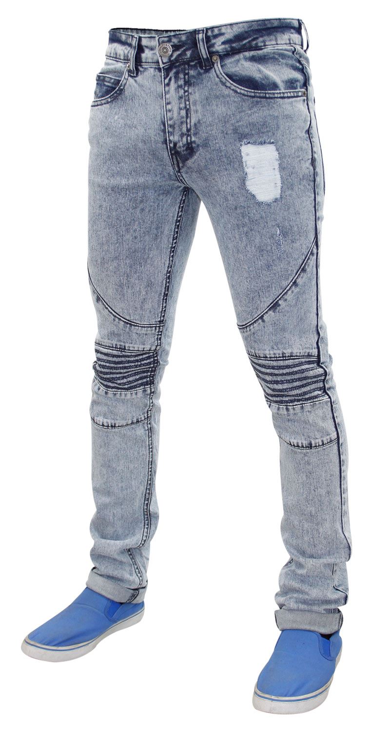 New Mens 7 Series Biker Style Skinny Slim Fit Stretch Ripped Cotton New Mens 7 Series Biker Style Skinny Slim Fit Stretch Ripped Cotton