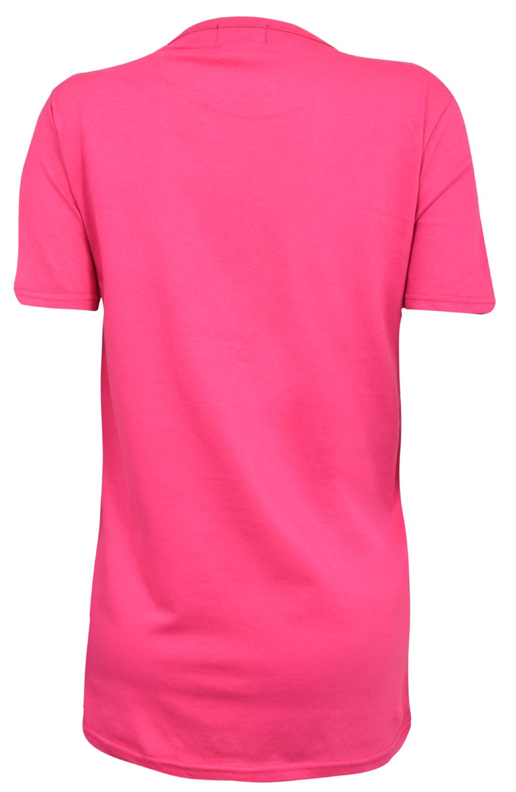 Womens T-Shirt Round Scoop Neck Cap Sleeve Ladies Elasticated Vest Basic Tee Top - Picture 15 of 28