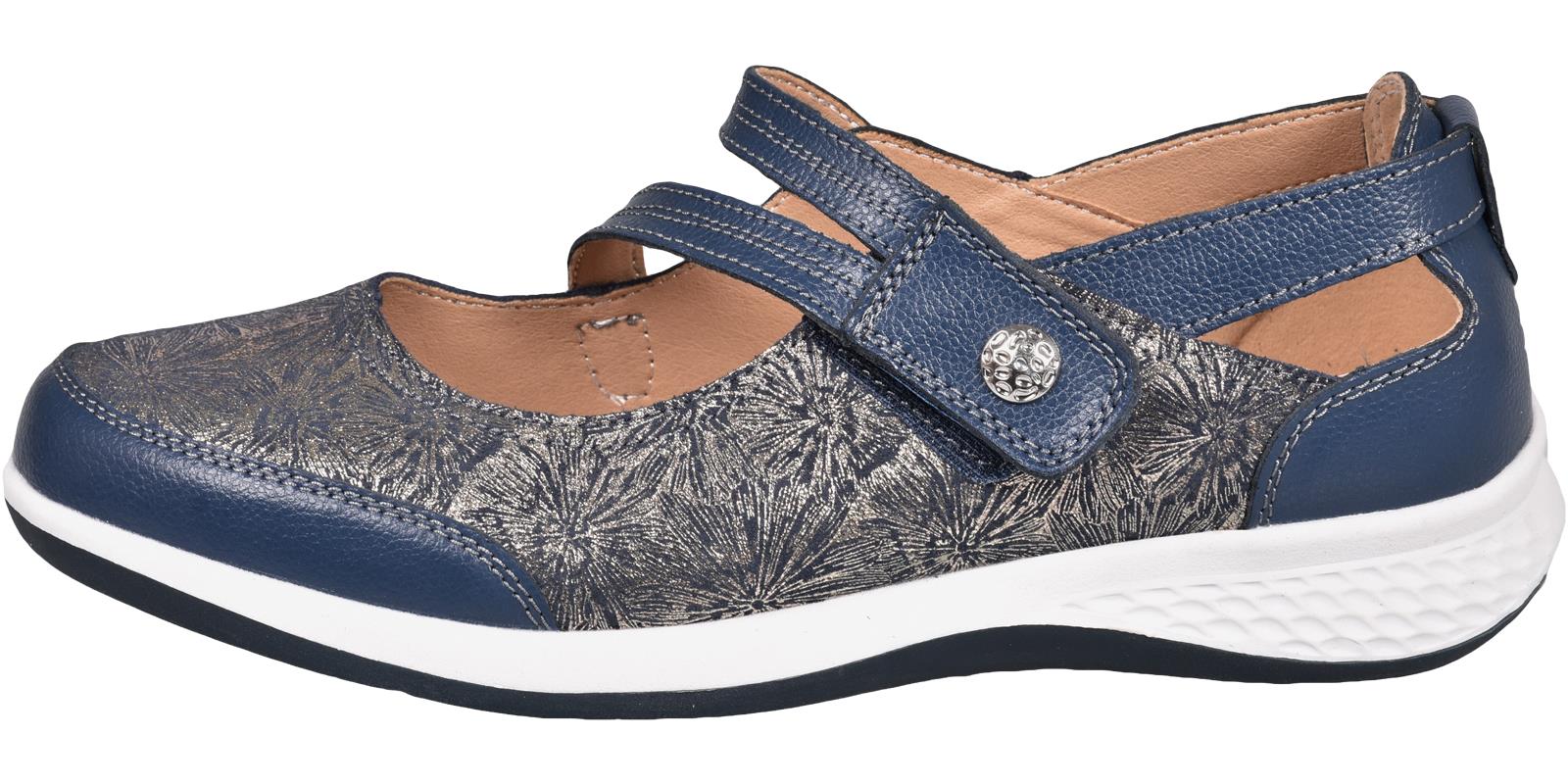 Ladies Mary Jane Sandals Flat Pumps EEE Wide Fit Comfort Bar Shoes UK Size 3 - 9 - Picture 16 of 30