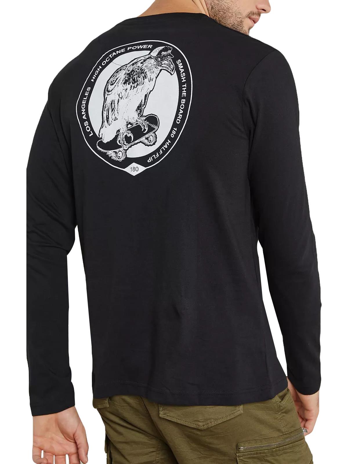 Brave Soul Mens Ribbed T-Shirts Long Sleeve Crew Neck Stretchable Cotton Tee Top - Picture 13 of 17