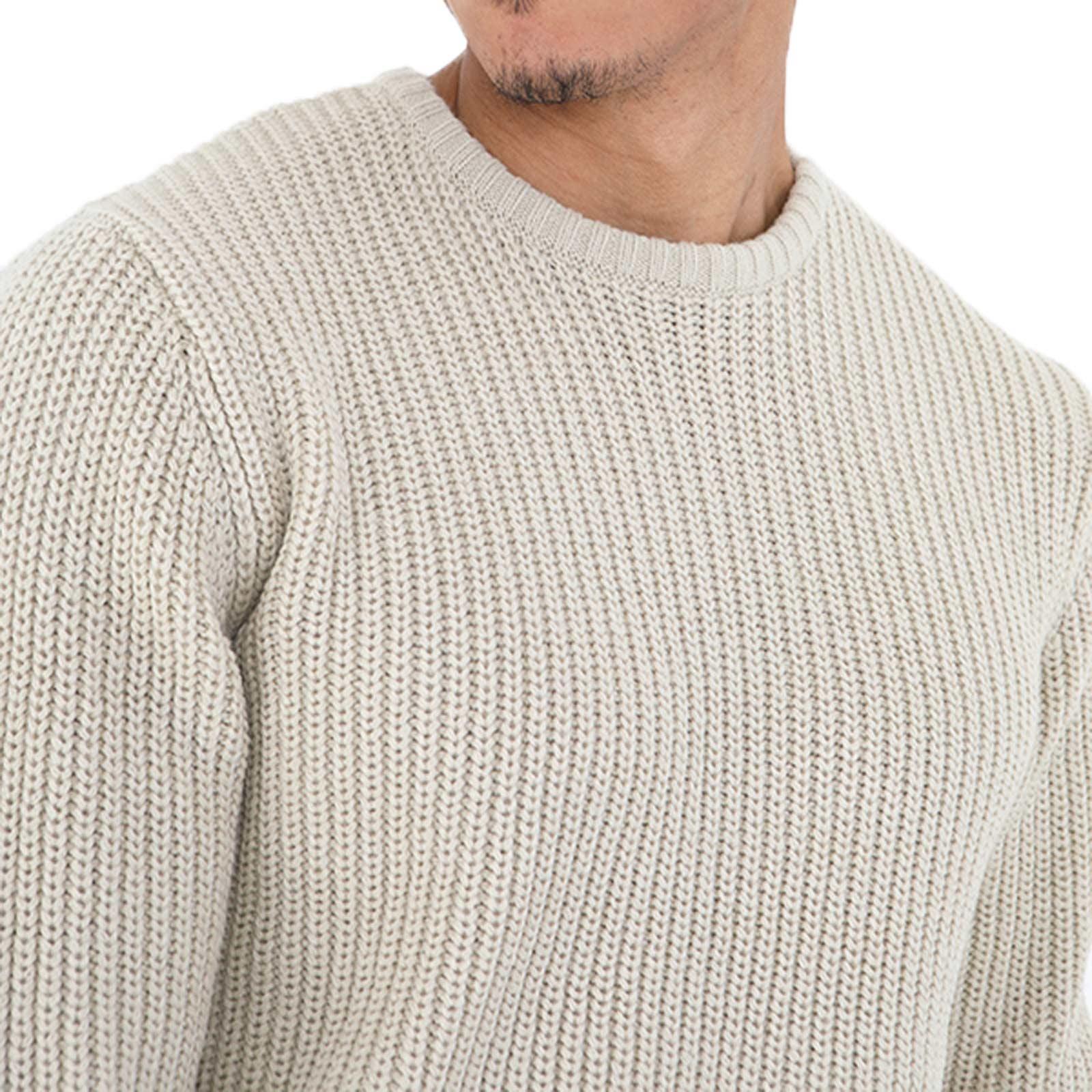 Brave Soul Mens Cable Knit Fisherman Knitted Jumper Weave Warm Pullover Sweater - Picture 43 of 51