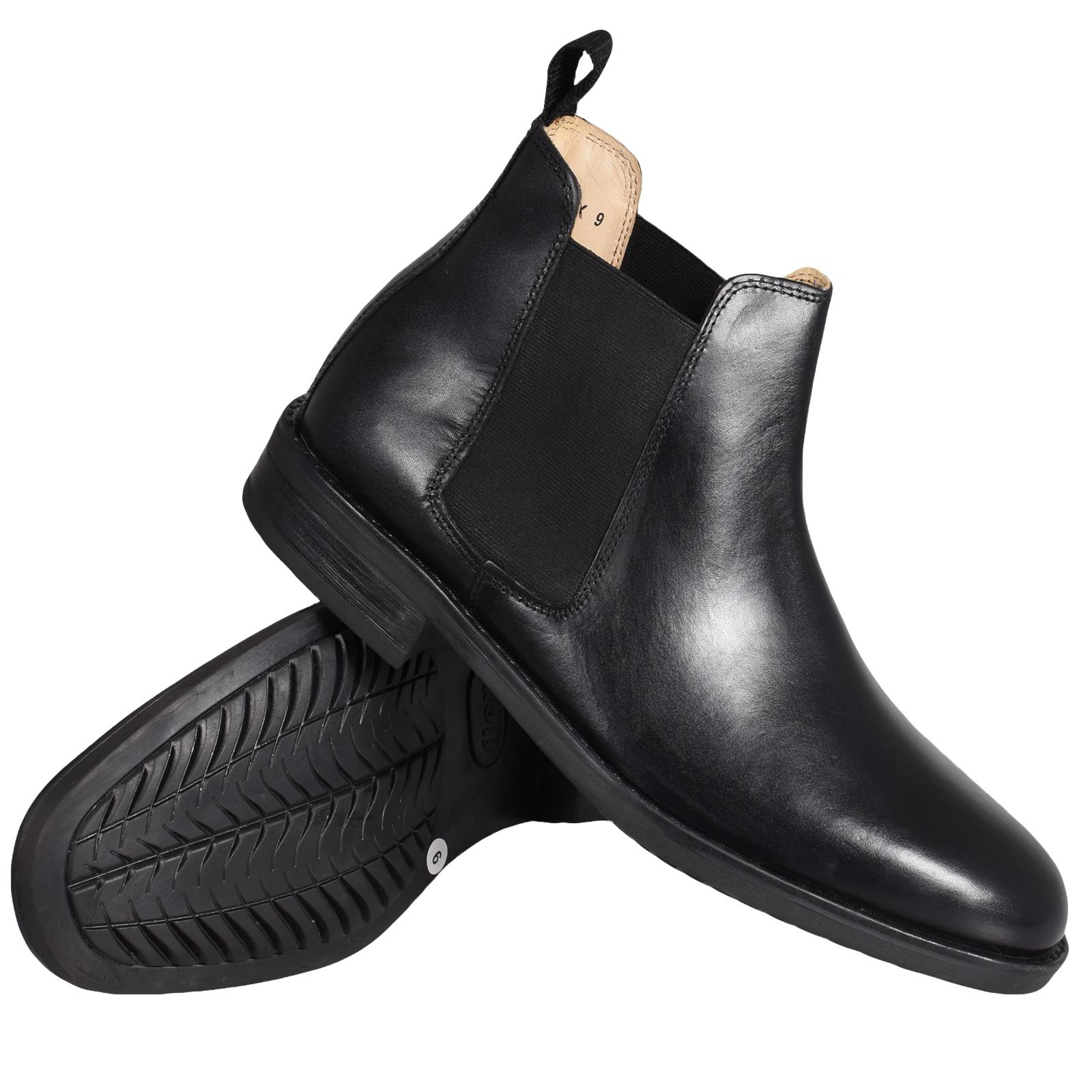 Roamers Mens Chelsea Ankle Boots Leather Slip On Dealer Fuller Fit UK