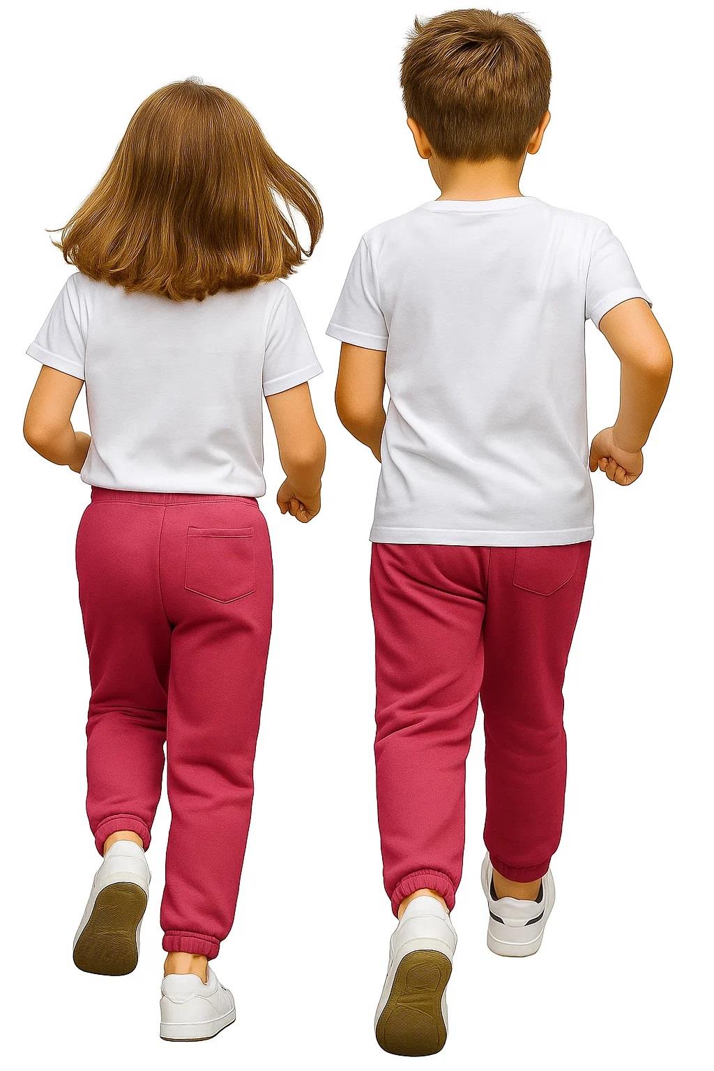 Pantalones de chándal cómodos lisos PE para niños niñas niños pantalones escolares - Imagen 16 de 51