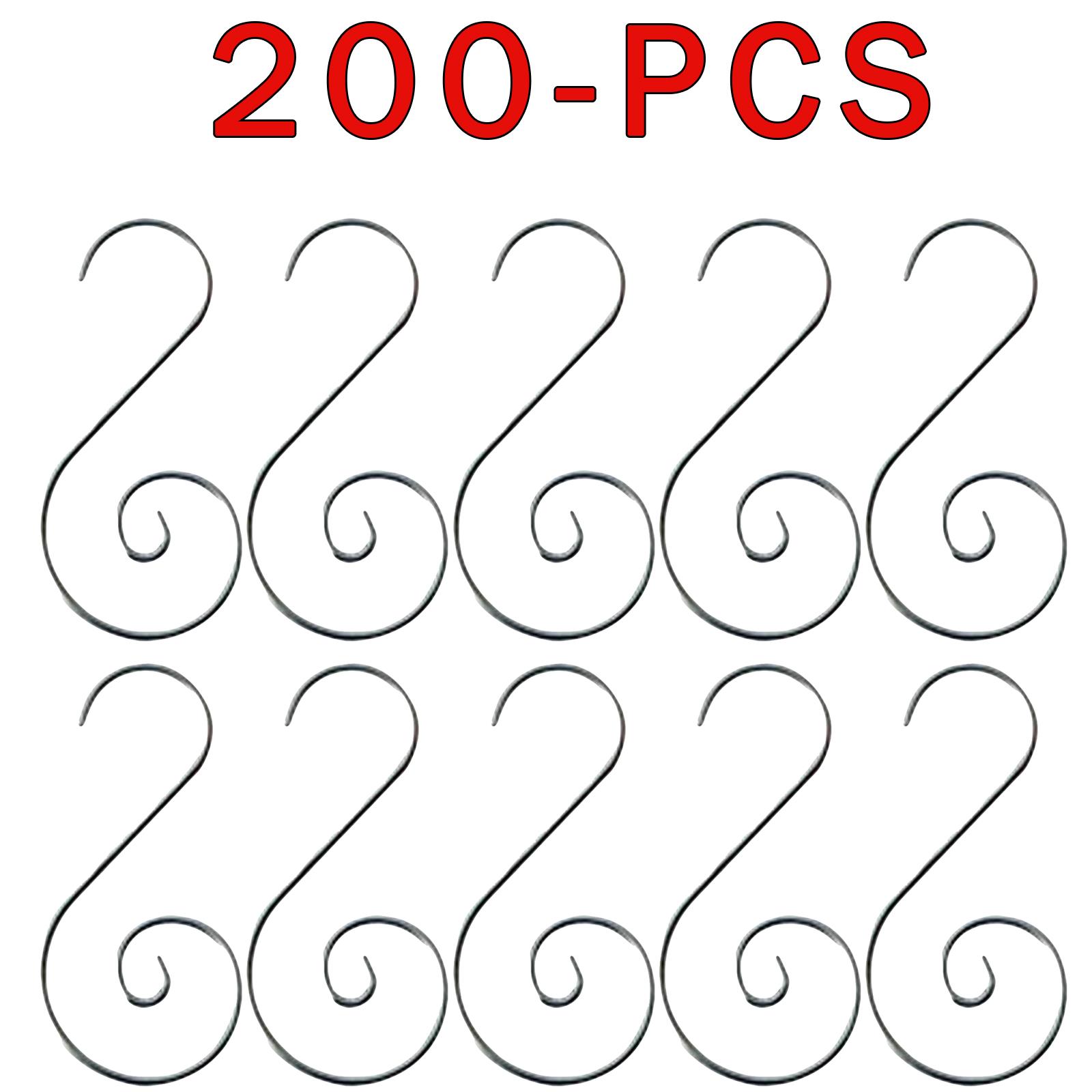80,100,200 piezas ganchos de metal para árbol de Navidad adorno en forma de S colgador colgante Bauble - Imagen 53 de 58