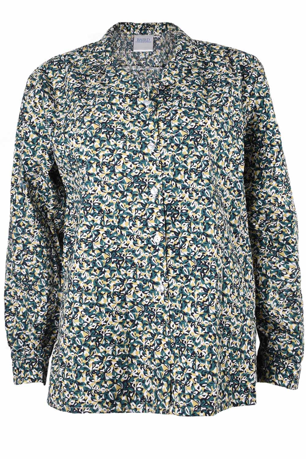 Womens Long Sleeve Floral Shirt Ladies Collar Blouse Dot Casual Work T-Shirt Top - Picture 15 of 22