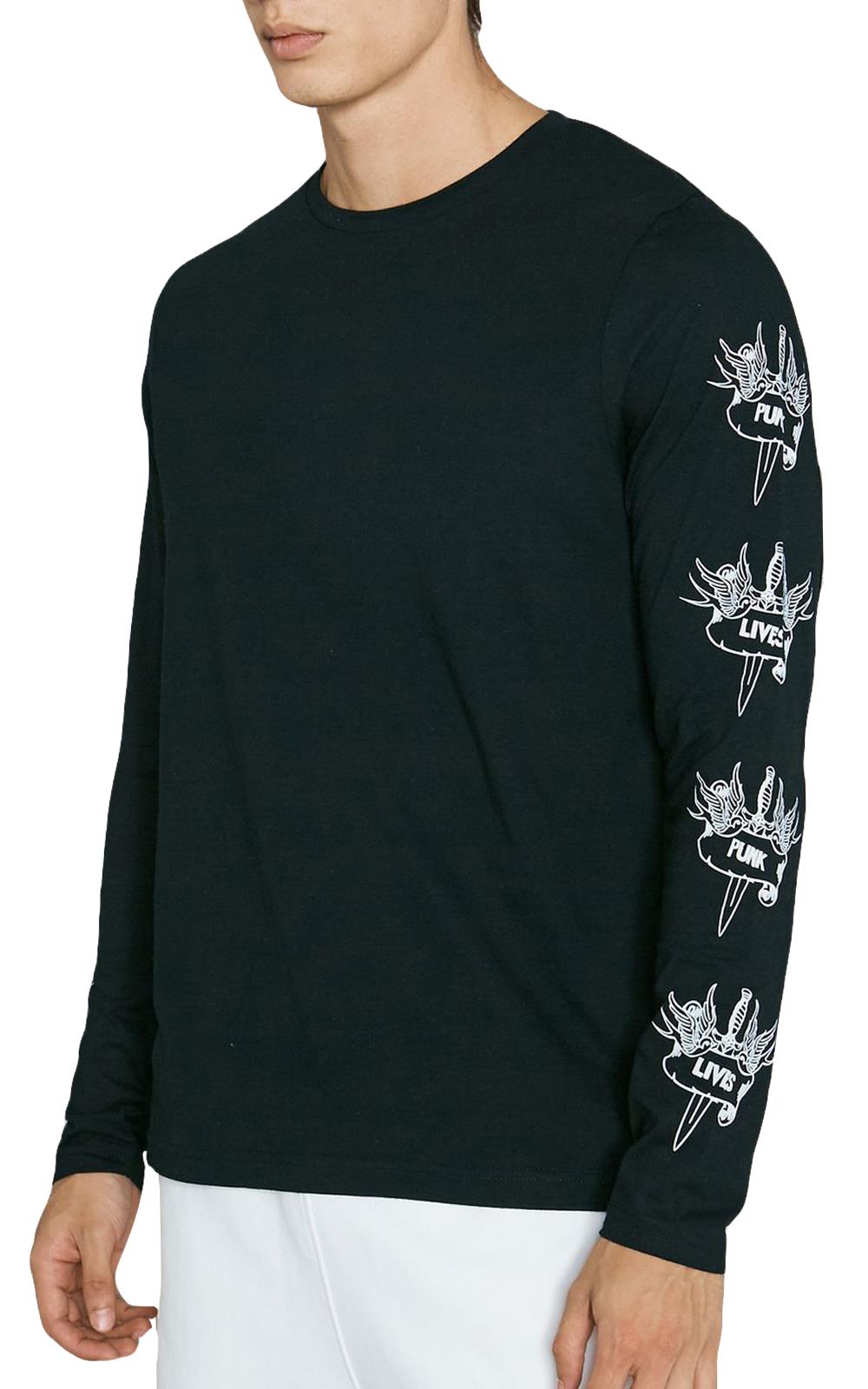 Camisetas para hombre de manga larga cuello redondo elásticas 100 % algodón alma valiente - Imagen 21 de 26