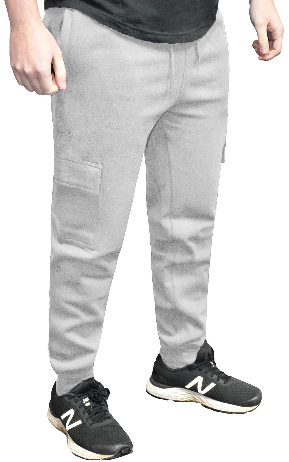 Mens Cargo Jogging Bottoms Fleece Trousers Five-Pocket Casual Gym Joggers S-2XL - Picture 5 of 51
