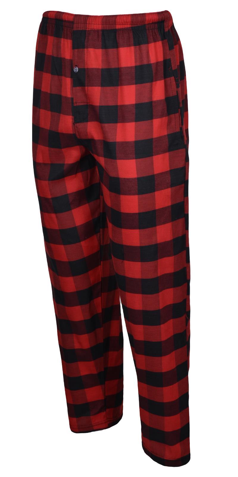 Mens Pyjama Bottoms Woven Check PJ Pants Lounge Nightwear 2 Pack Trouser - Picture 20 of 34