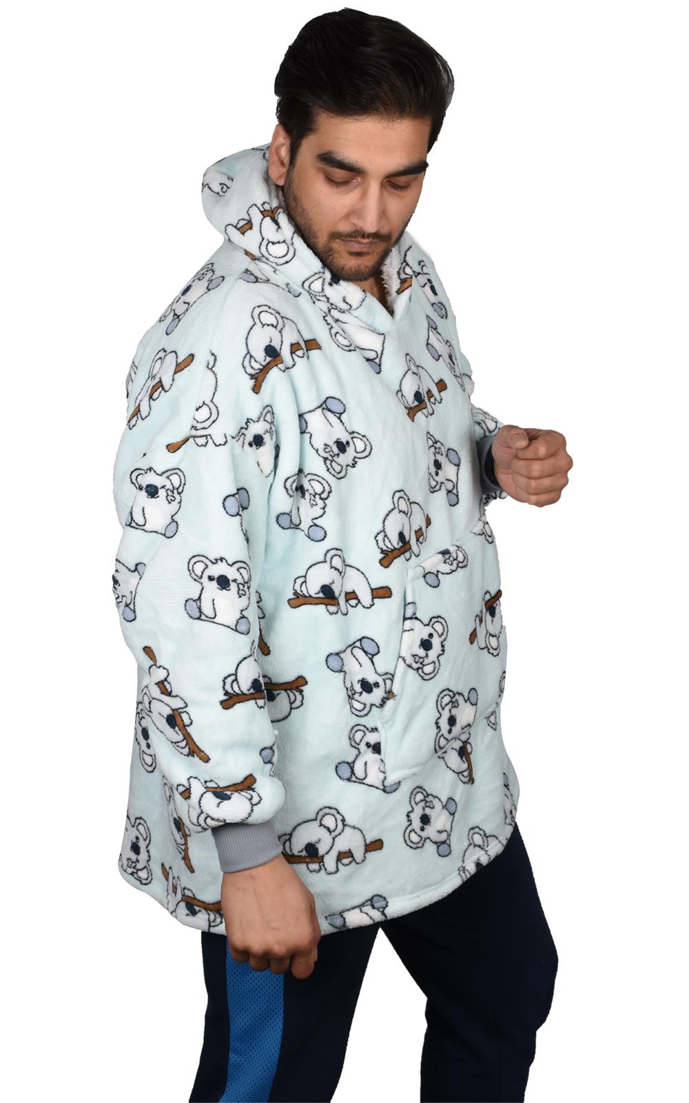 Hoodie Blanket Adult Oversized Sweatshirt Sherpa Fleece Big Hooded Ultra Plush - Picture 163 of 353