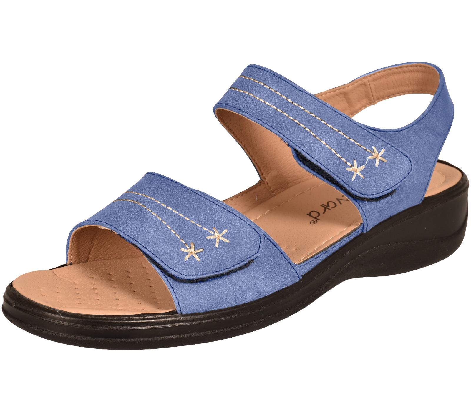 Womens Sandals Casual Slingback Strappy Wedge Comfy Padded Shoes UK Size 3-8 - Picture 21 of 28