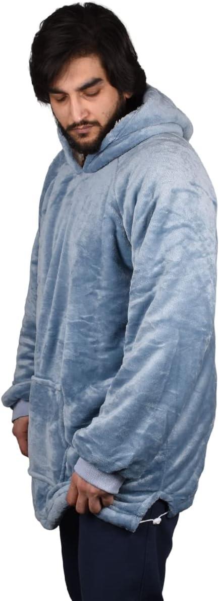 Hoodie Blanket Adult Oversized Sweatshirt Sherpa Fleece Big Hooded Ultra Plush - Picture 284 of 353