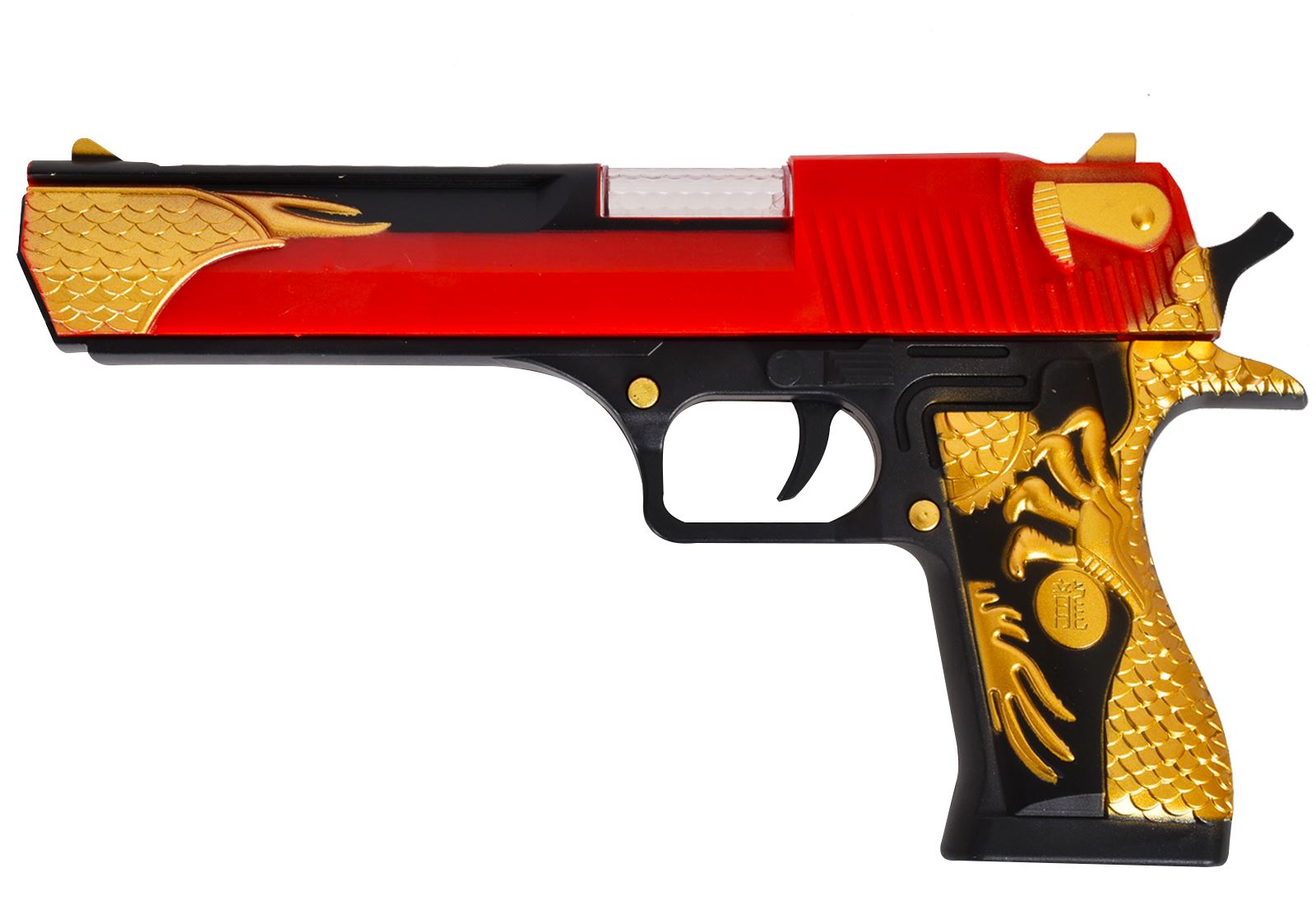 kids Flashing Gun Golden Eagle Pistol Toy With Light Sound & Vibration