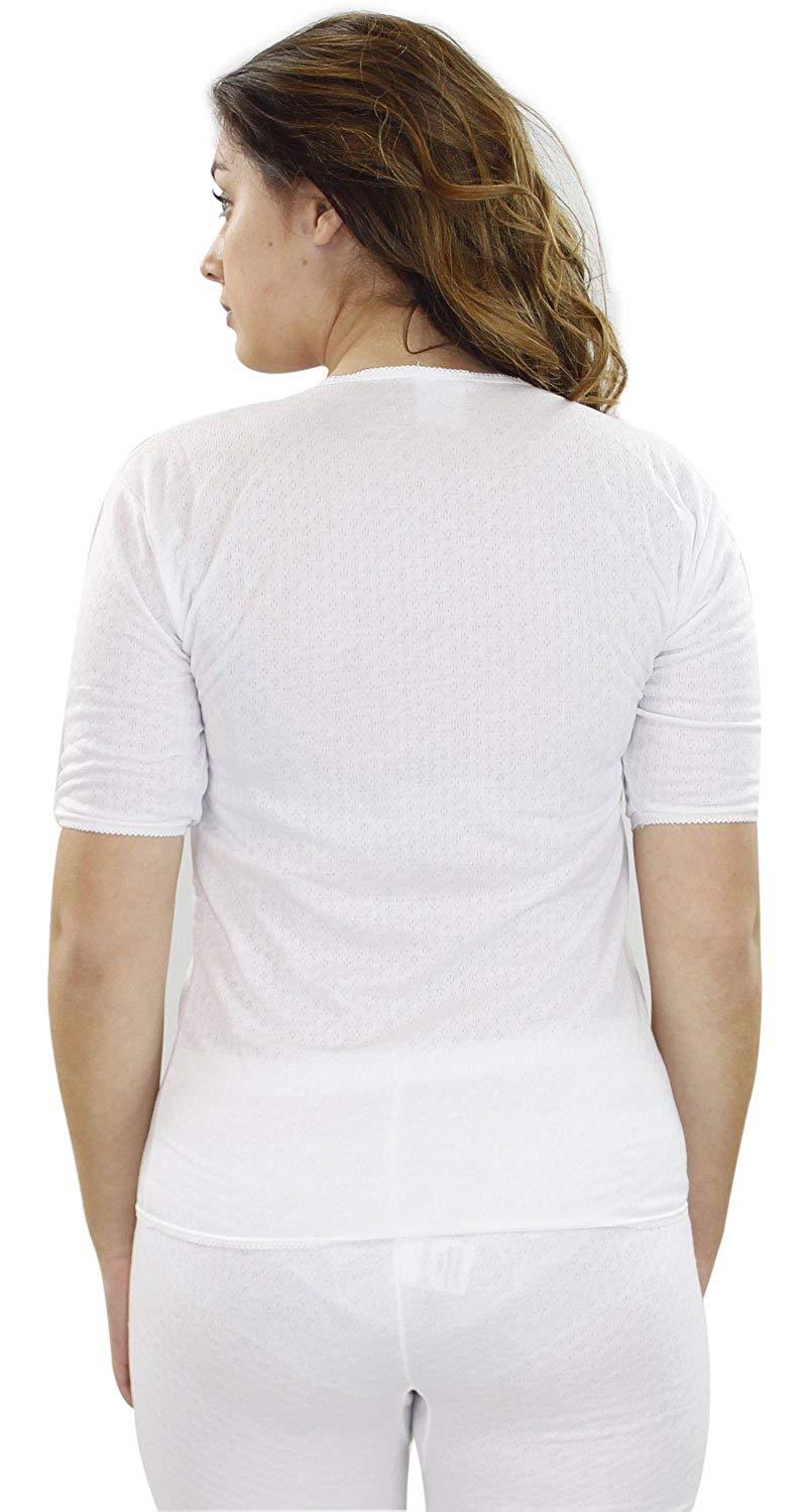 Ladies Thermal Tshirt Short Sleeve Winter Warm Set Underwear Legging