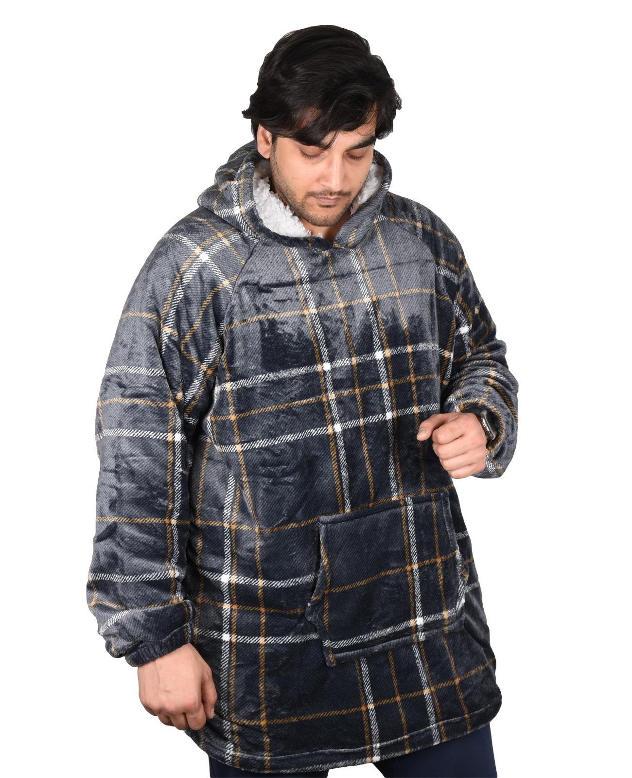 Hoodie Blanket Adult Oversized Sweatshirt Sherpa Fleece Big Hooded Ultra Plush - Picture 94 of 353