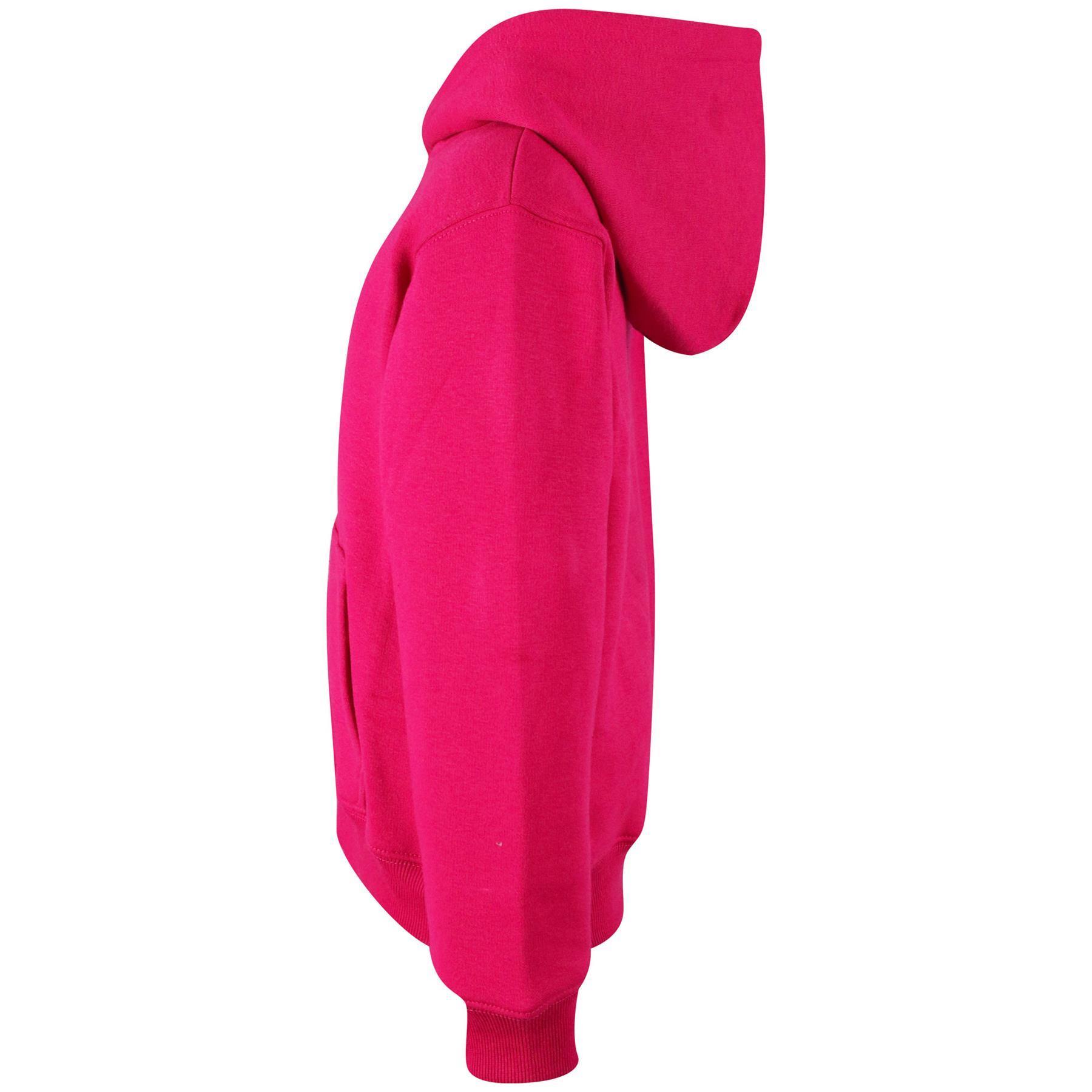 Kids Girls Boys Plain Hooded Jumper Fleece Pullover Hoodie Unisex Sweatshirt - Picture 77 of 128