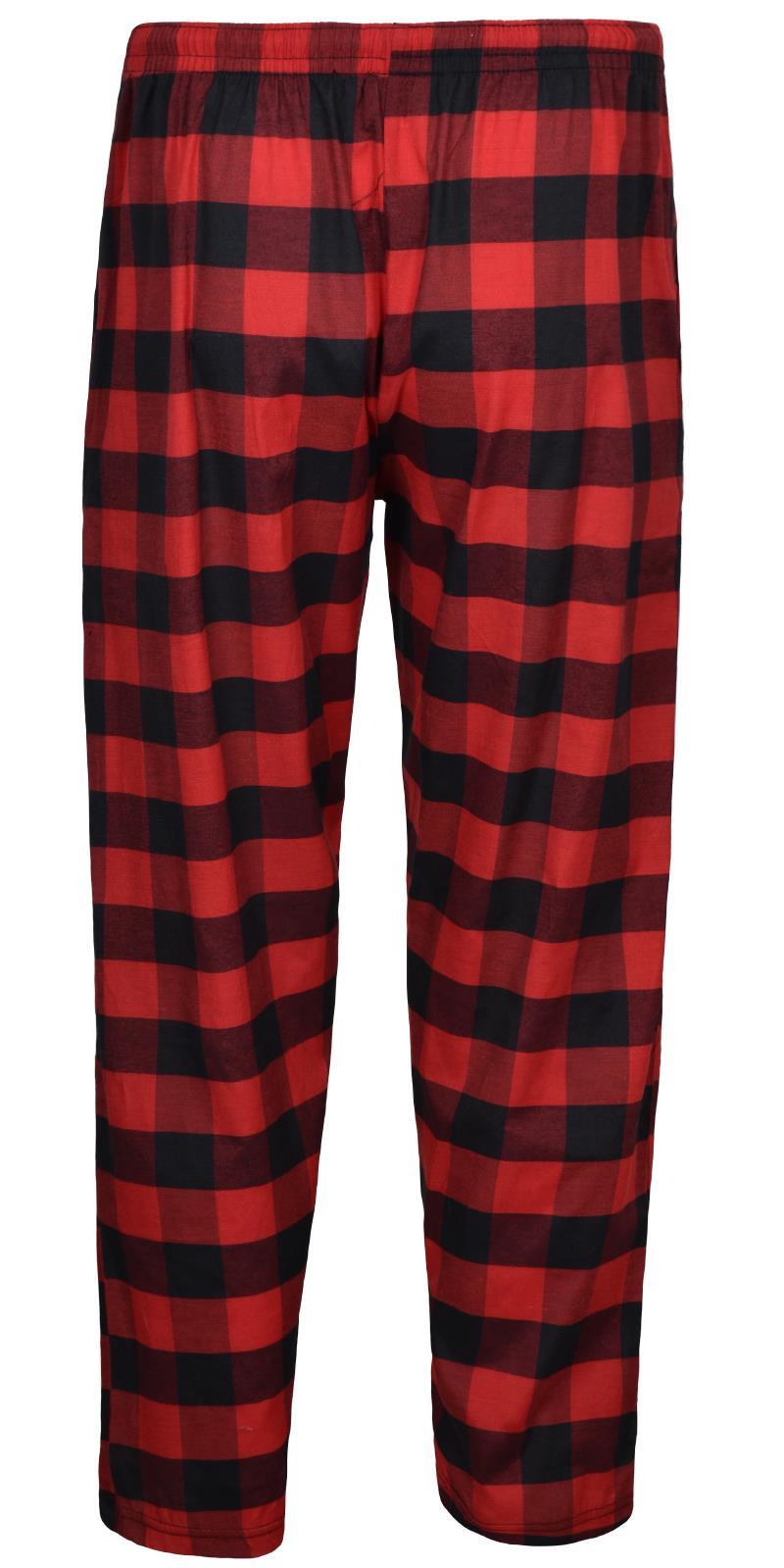 Mens Pyjama Bottoms Woven Check PJ Pants Lounge Nightwear 2 Pack Trouser - Picture 23 of 34