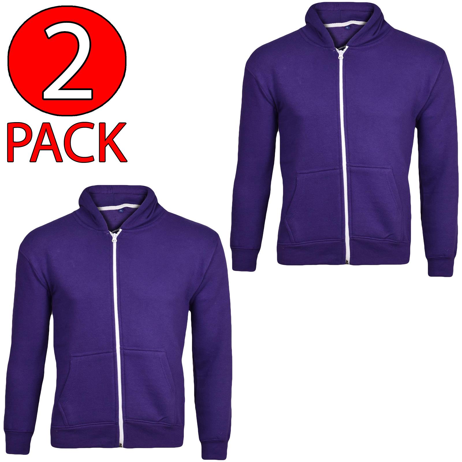 Kids Zip up Hoodie Sweatshirts PE School Jumpers Fleece Hoodies For Boys Girls - Picture 237 of 264