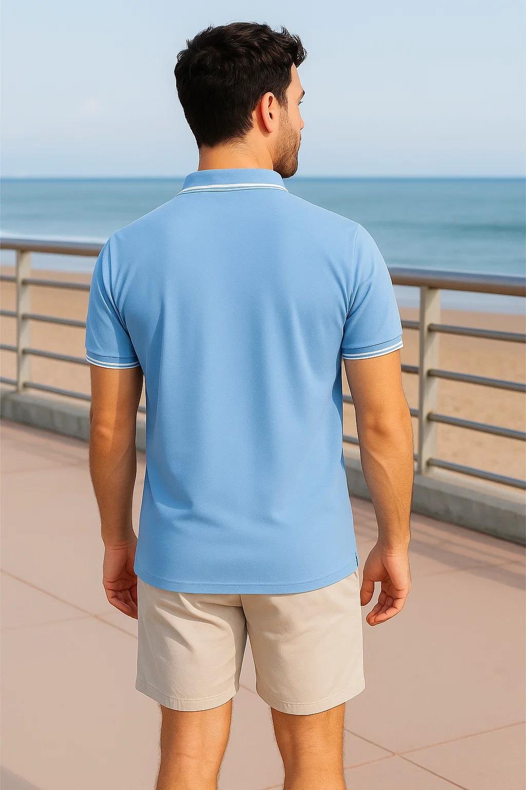 4er / 6er Pack Herren Tip Poloshirt Kurzarm Uni Piqué Zipfelkragen T-Shirt - Bild 120 von 127