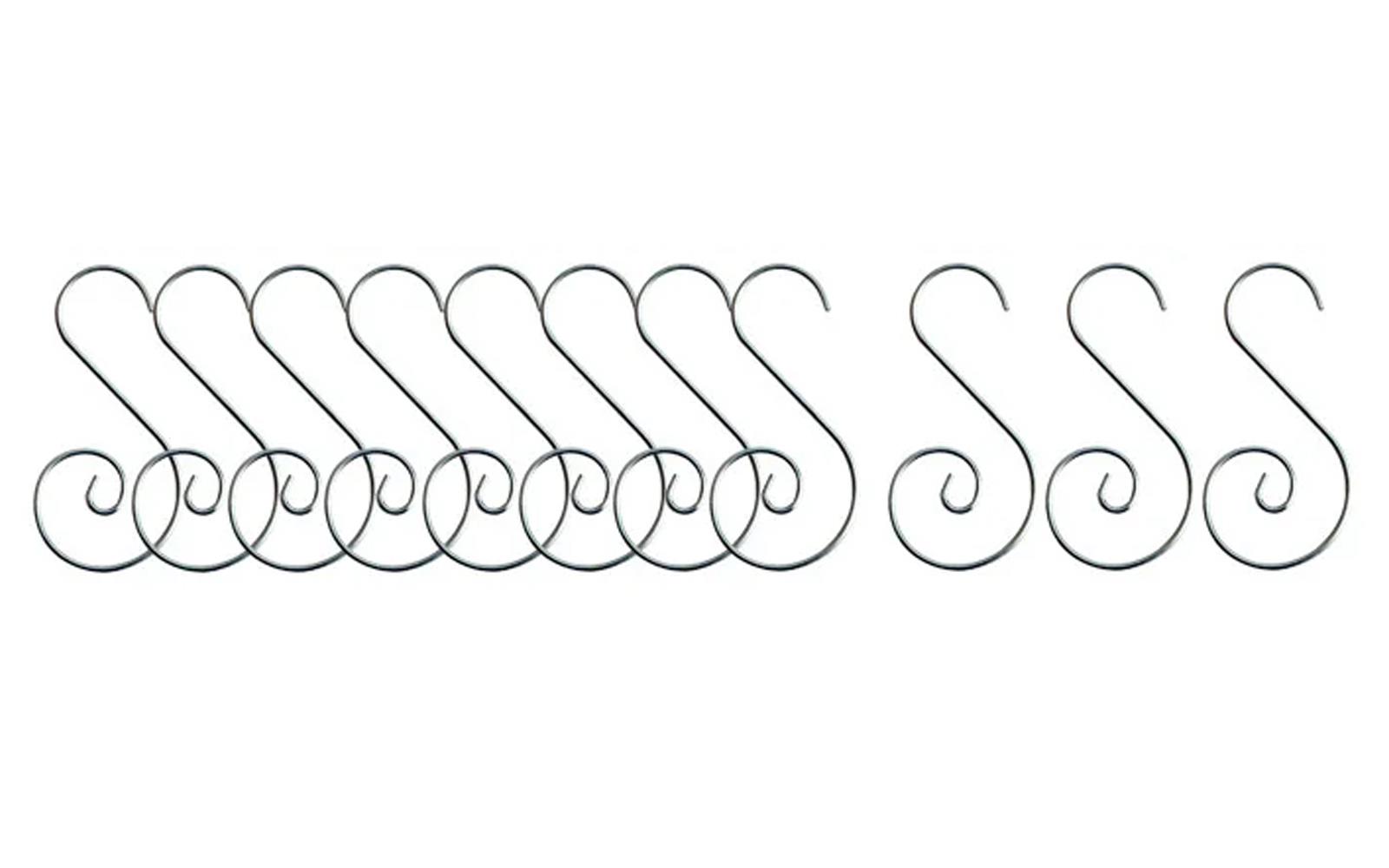 80,100,200 piezas ganchos de metal para árbol de Navidad adorno en forma de S colgador colgante Bauble - Imagen 8 de 58