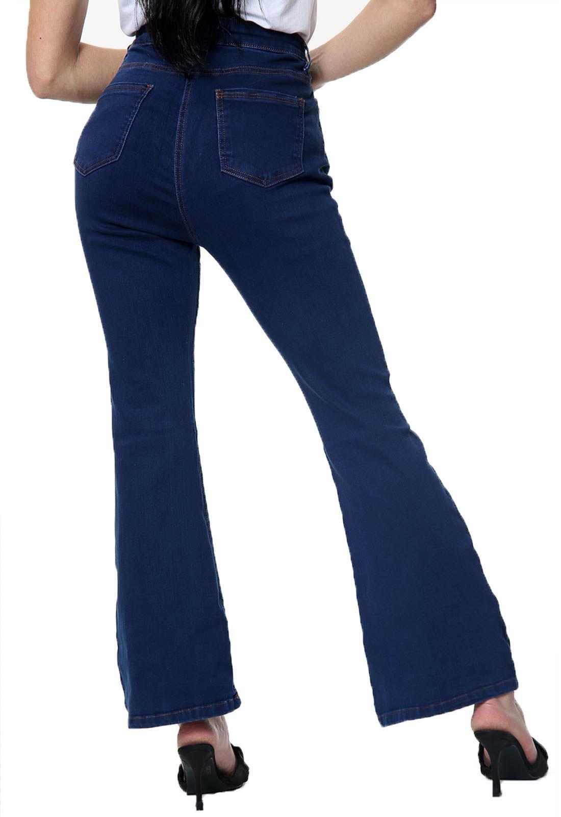 Pantalones de mezclilla para mujer Bootcut elásticos tiro medio acampanados pantalones largos pantalones talla 6-30 - Imagen 17 de 62