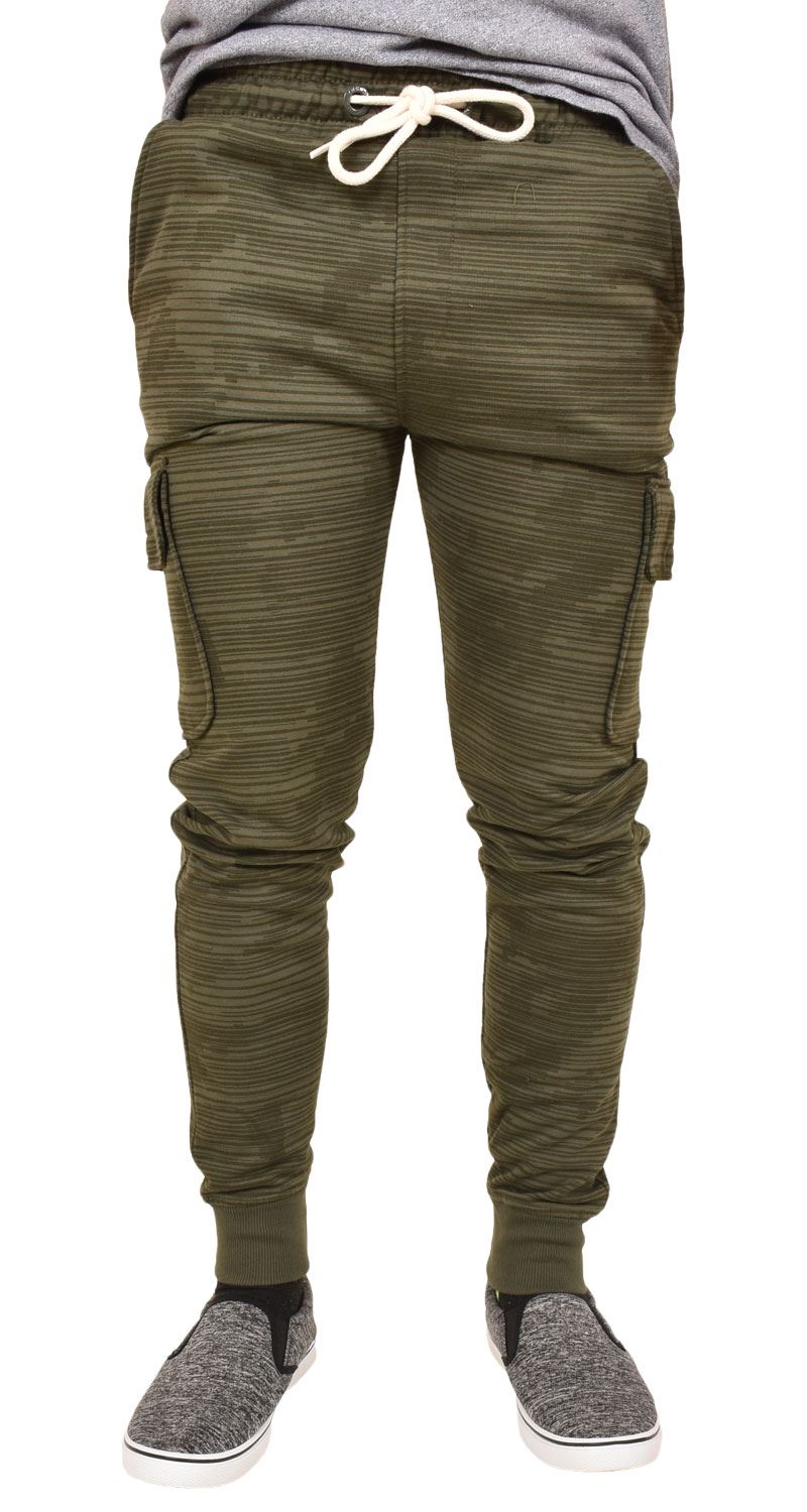 Mens Bottoms Crosshatch Jogging Pants Combat Cuffed ...