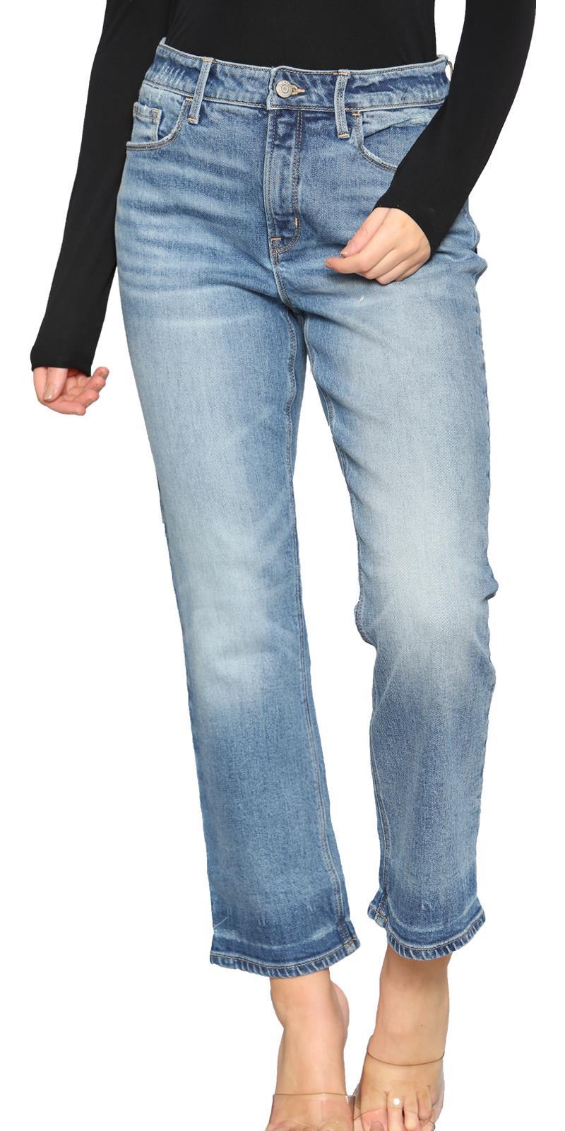 Pantalones de mezclilla para mujer Bootcut elásticos tiro medio acampanados pantalones largos pantalones talla 6-30 - Imagen 46 de 62