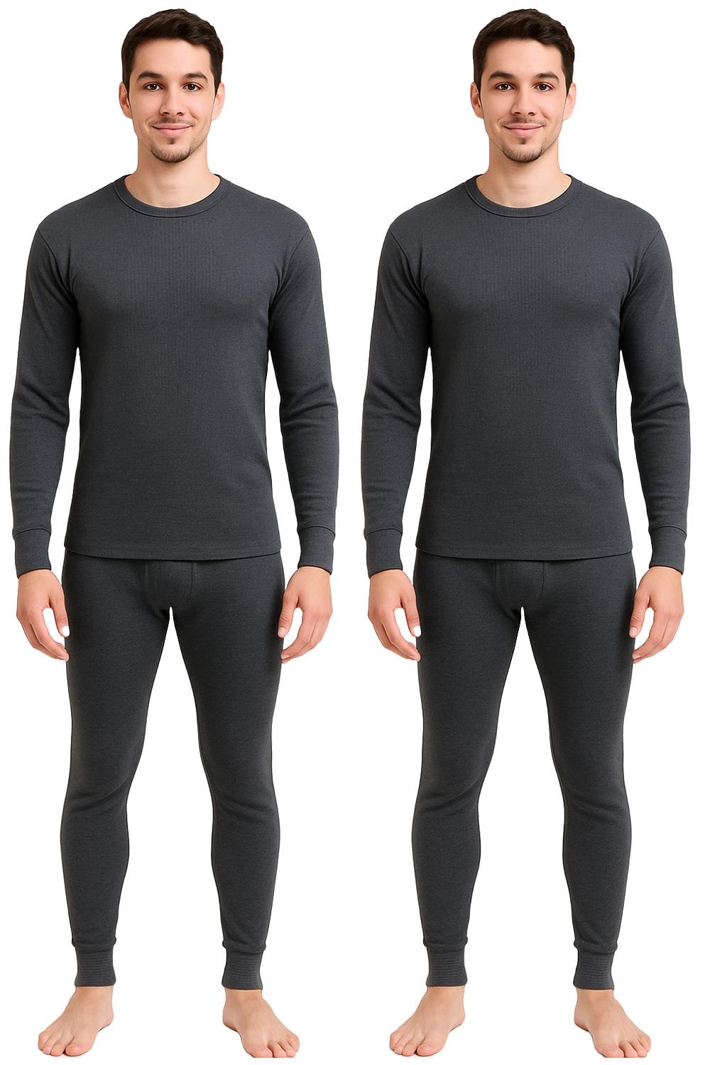 Mens Thermal Underwear Long Johns Top Bottom TShirt Short Long Sleeve 2 Pack - Picture 23 of 42