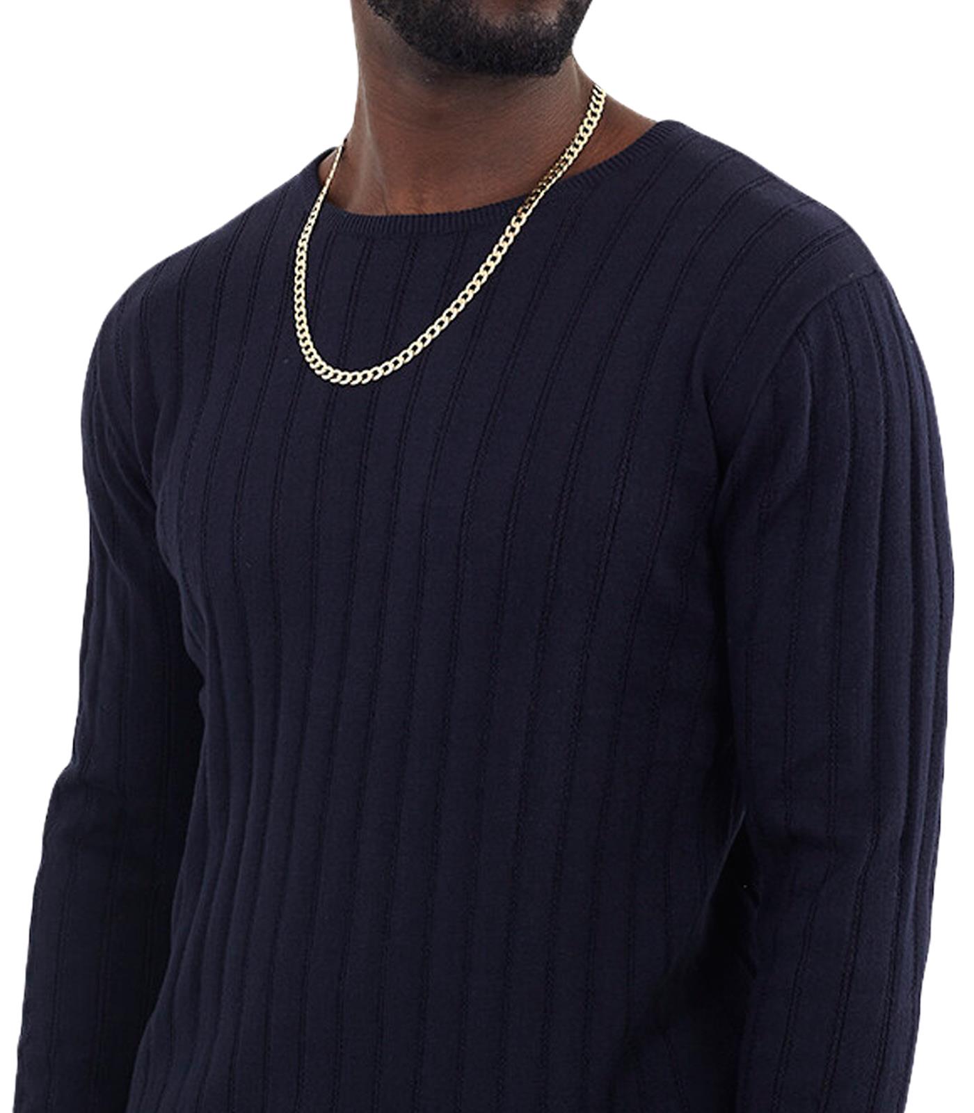 Men Jumper Brave Soul Knitted Light Knit Pullover 100% Cotton Warm Top - Picture 3 of 7