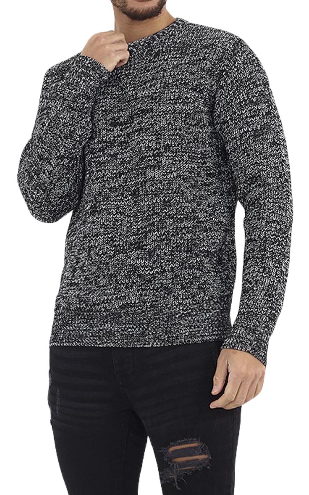 Brave Soul Mens Cable Knit Fisherman Knitted Jumper Weave Warm Pullover Sweater - Picture 10 of 51