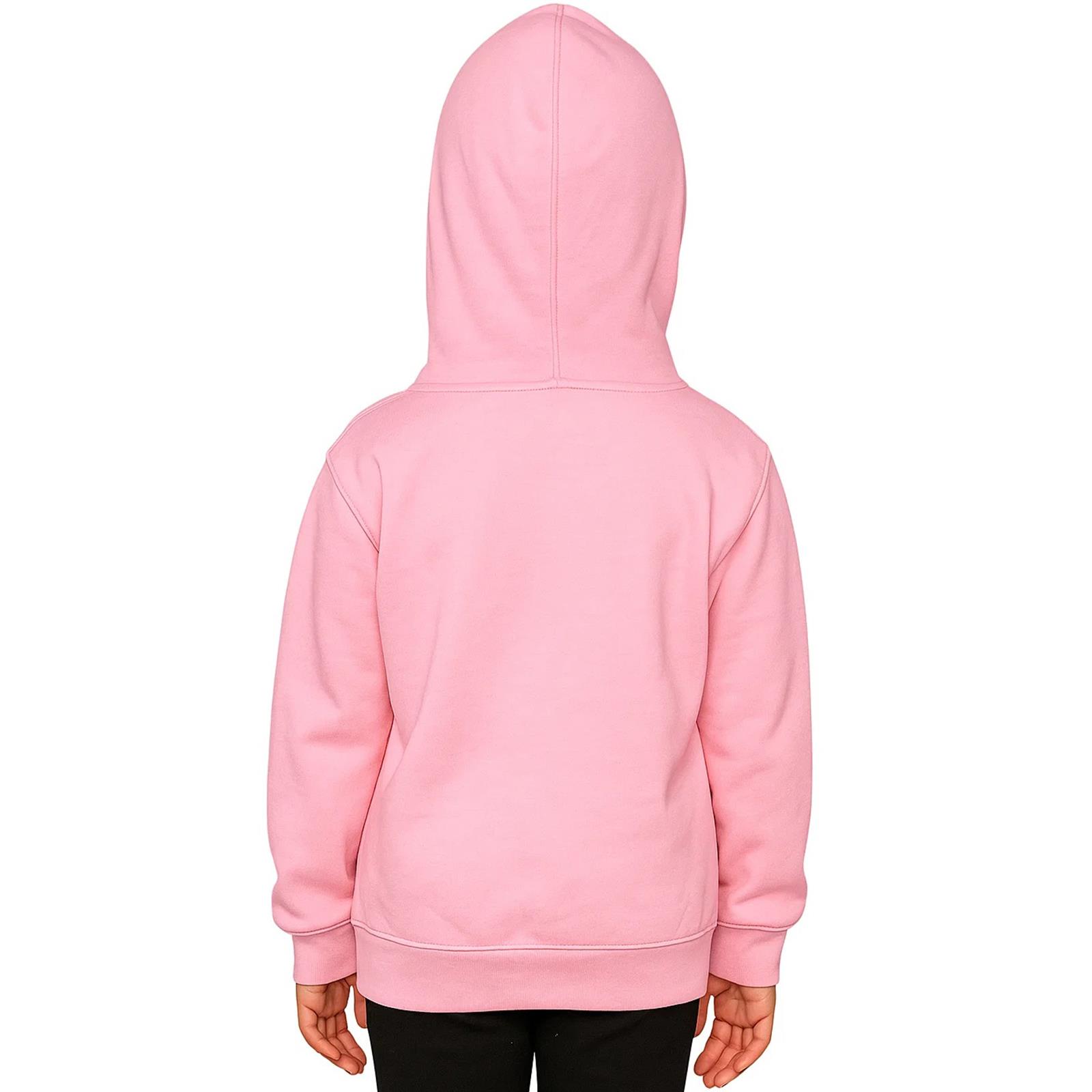 Kids Girls Boys Plain Hooded Jumper Fleece Pullover Hoodie Unisex Sweatshirt - Picture 106 of 128