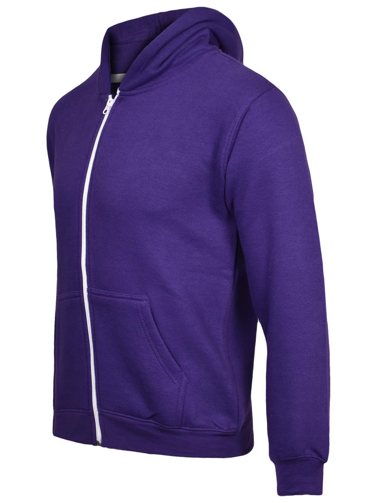 Kids Zip up Hoodie Sweatshirts PE School Jumpers Fleece Hoodies For Boys Girls - Picture 239 of 264