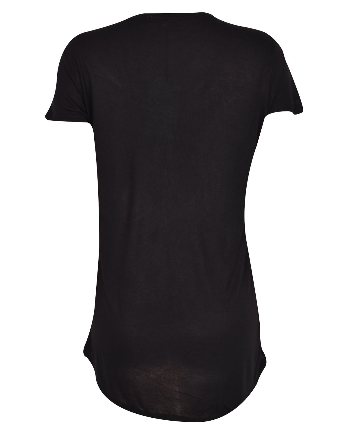 Womens T-Shirt Round Scoop Neck Cap Sleeve Ladies Elasticated Vest Basic Tee Top - Picture 18 of 28
