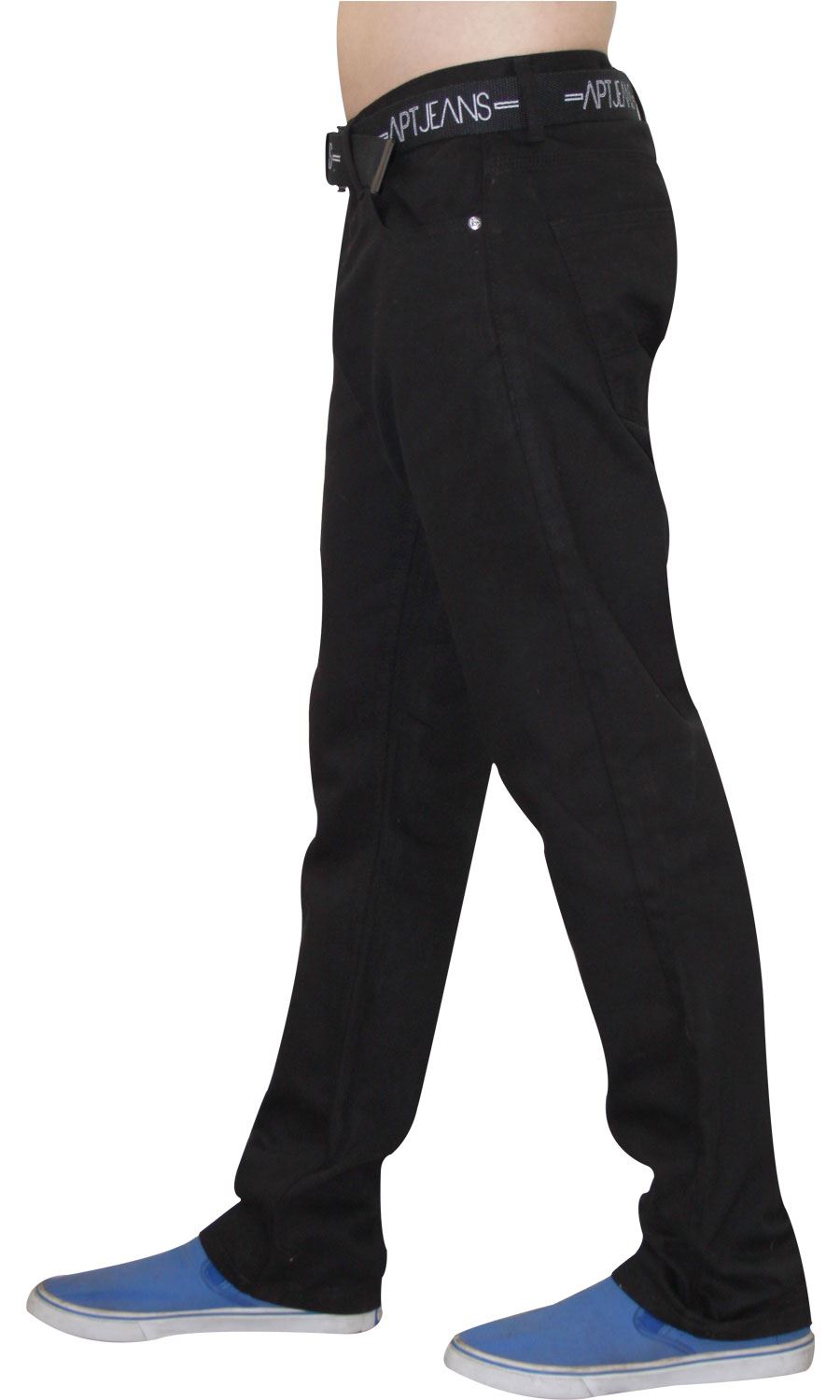 Homme Coupe Standard Jeans Coupe Droite Denim Pantalon Pantalon Avec Gratuit Ceinture Toutes Tailles
