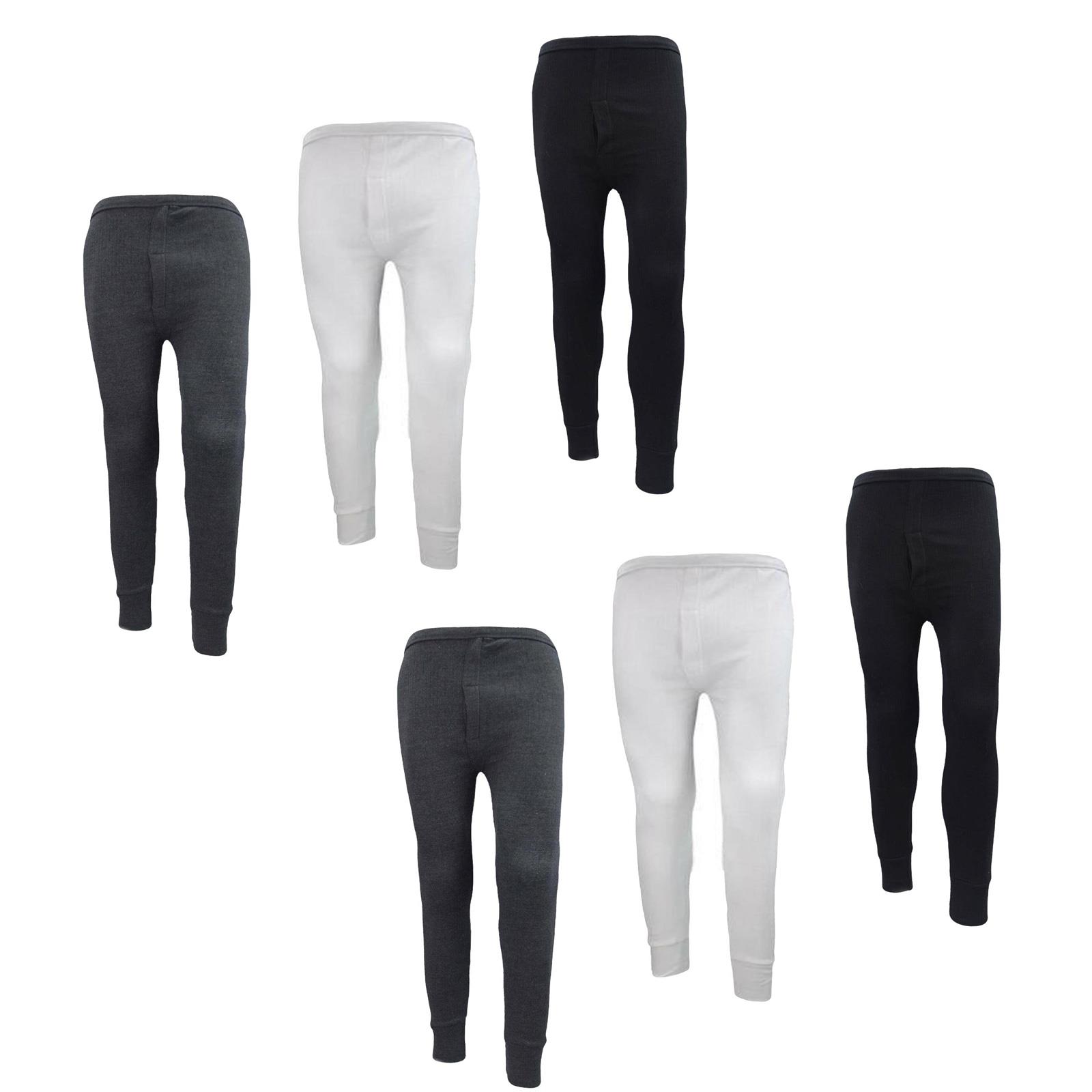 3, 4, 6 Pack Mens Thermal Long Johns Bottoms Winter Warm Underwear Baselayer - Picture 16 of 18
