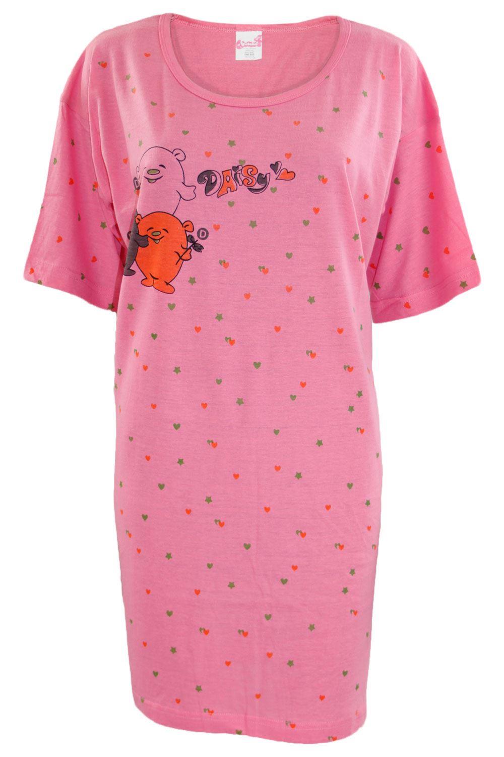 5 Pack Nightdress Nightie Women Cotton Ladies Short Sleeve Nightshirt Nightwear - Picture 7 of 59
