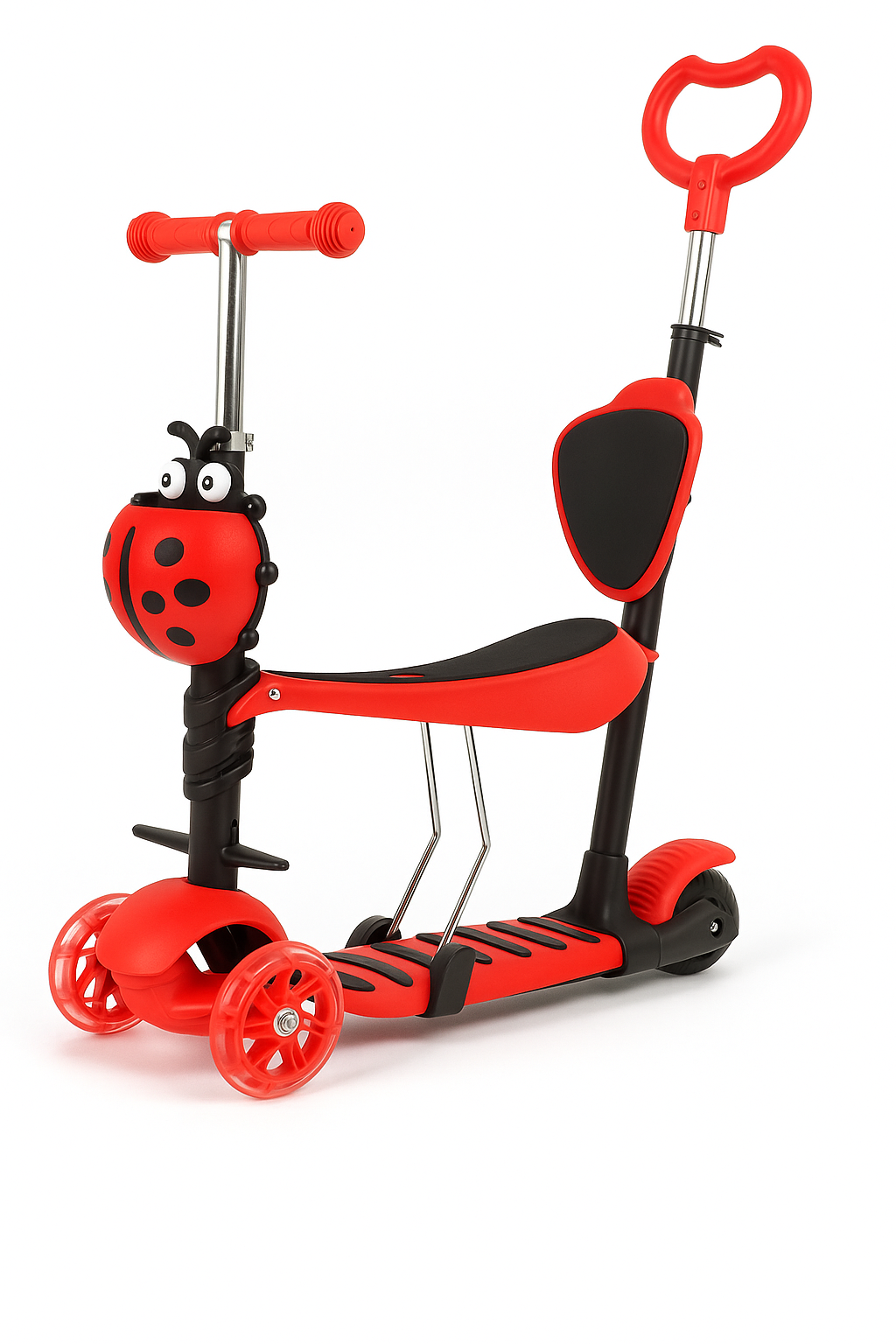 5 in 1 Kids Scooter 3 Wheels Kick Scooters Adjustable Seat Led Light Up - Picture 6 of 6