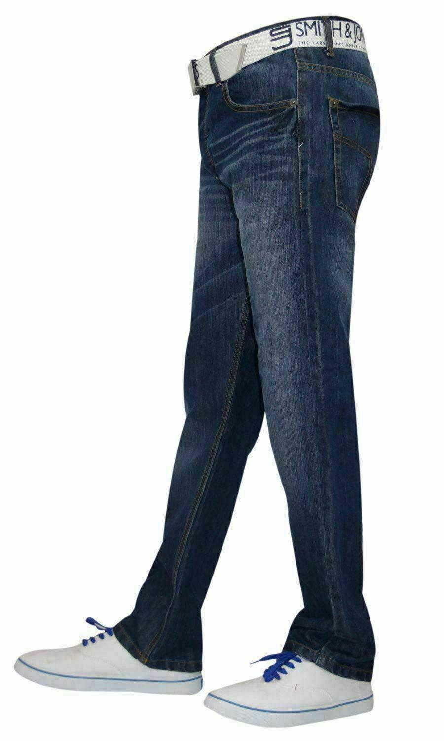 Pantalones de mezclilla Smith and Jones para hombre de ajuste regular cintura recta 36 32 34 - Imagen 15 de 17