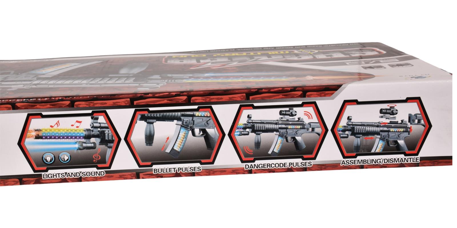 Kids Police Plastic Toy Gun Flashing LED Firing Laser With Light & Sound Effects - Picture 17 of 21