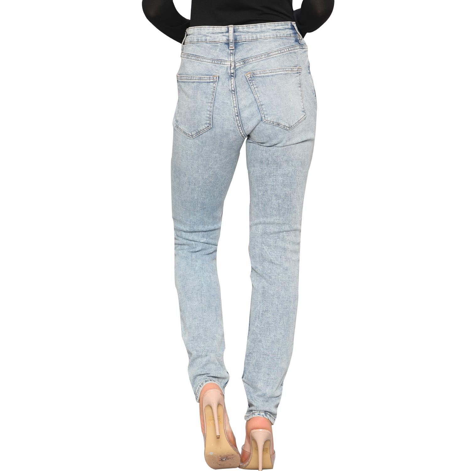 Pantalones de mezclilla ajustados cintura alta pierna recta jeggings pantalones para dama 6-26 Reino Unido - Imagen 11 de 22