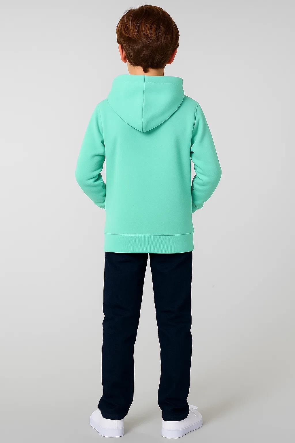 Kids Girls Boys Plain Hooded Jumper Fleece Pullover Hoodie Unisex Sweatshirt - Picture 119 of 128