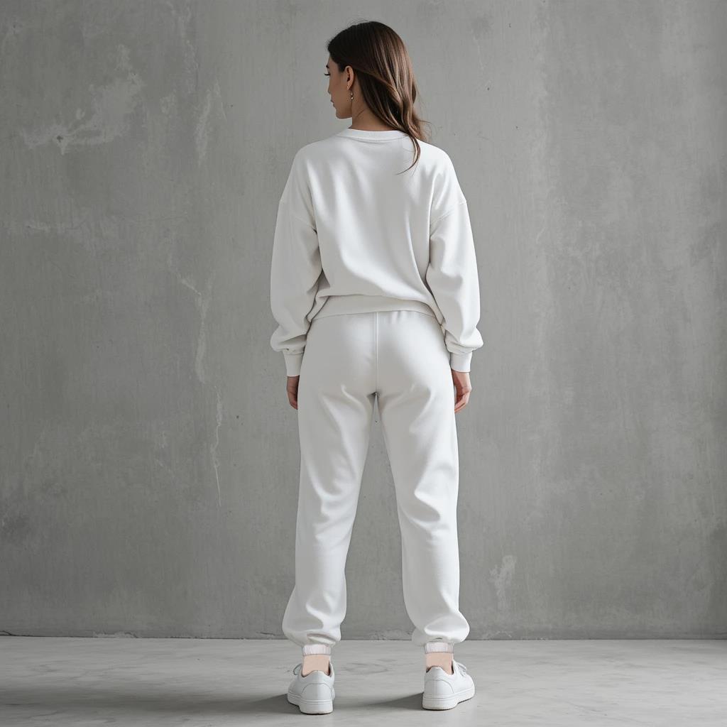 Womens Tracksuit Set Oversize Pullover Trouser Sweatshirt Crew Neck Casual Top - Picture 5 of 5