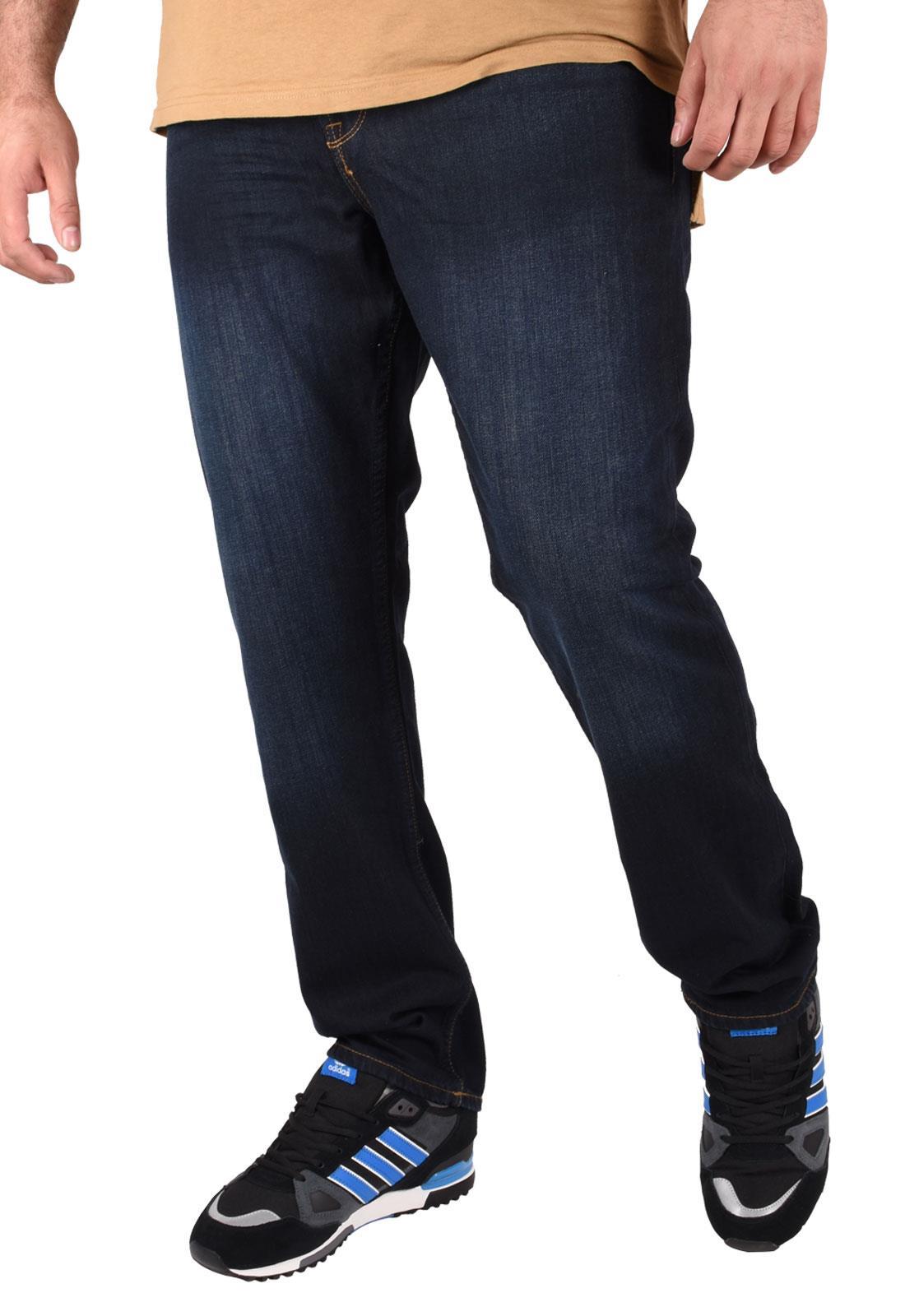 Mens Denim Jeans Regular Fit Straight Leg Cotton Pants Trousers Big & Tall Sizes - Picture 10 of 32