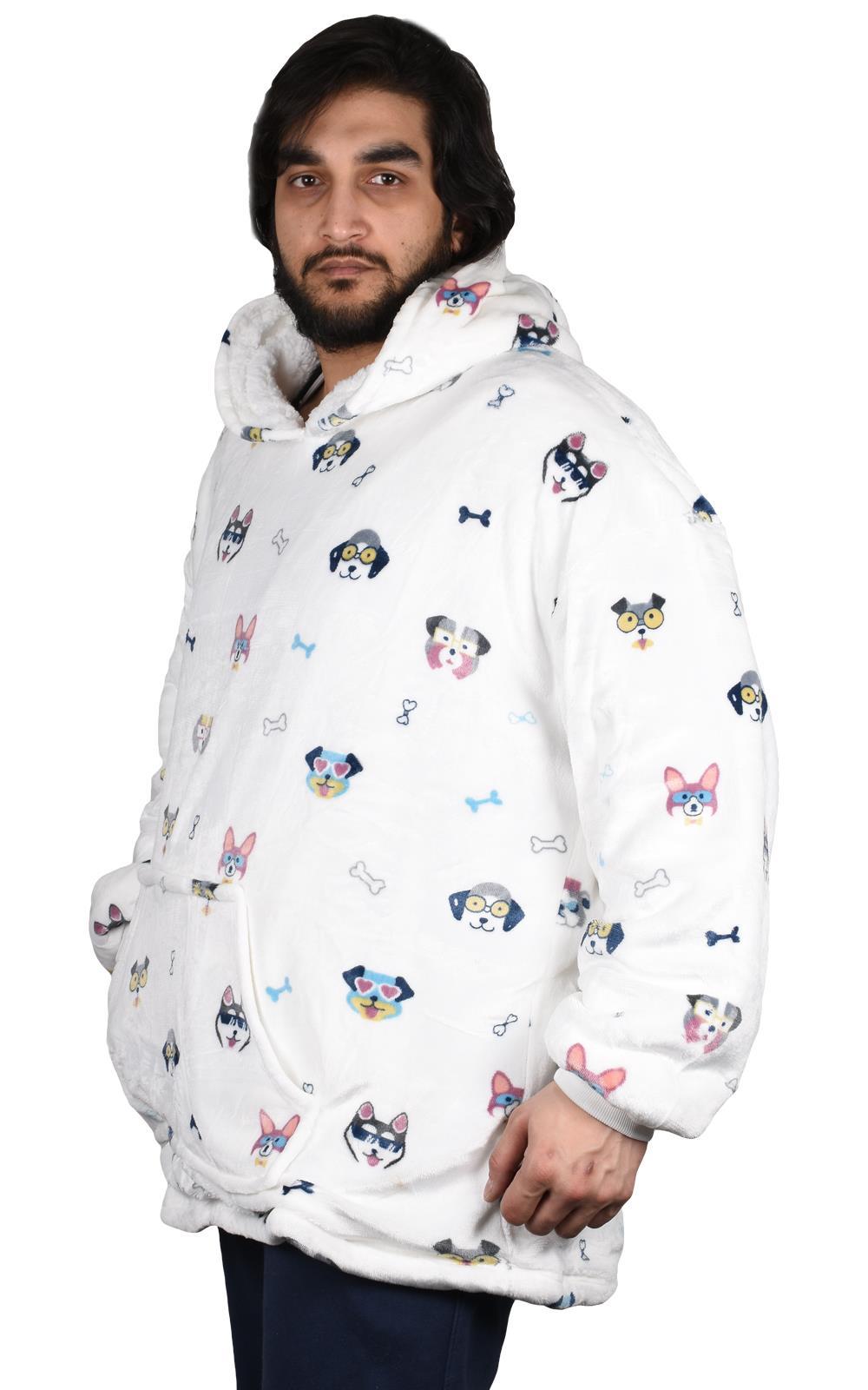 Hoodie Blanket Adult Oversized Sweatshirt Sherpa Fleece Big Hooded Ultra Plush - Picture 113 of 353