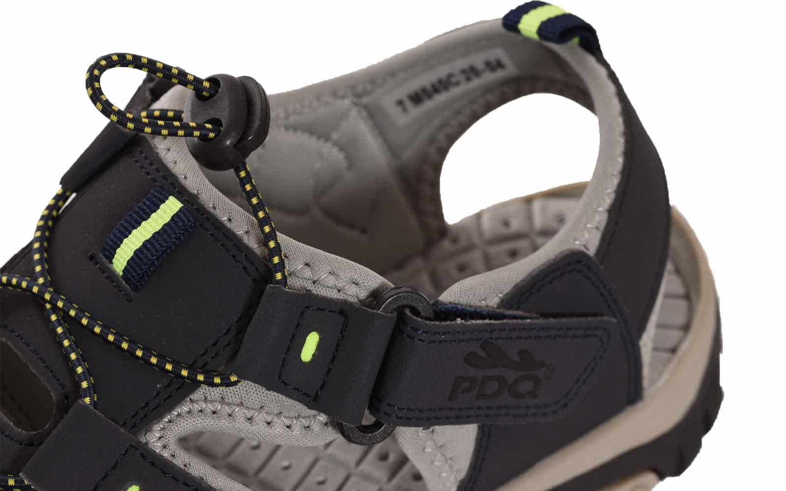 PDQ Men's Surfer Touch Fastening Beach Mule Pool Shoes - Navy Blue/Grey, Slip-On Water Shoes - View #13